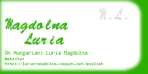 magdolna luria business card